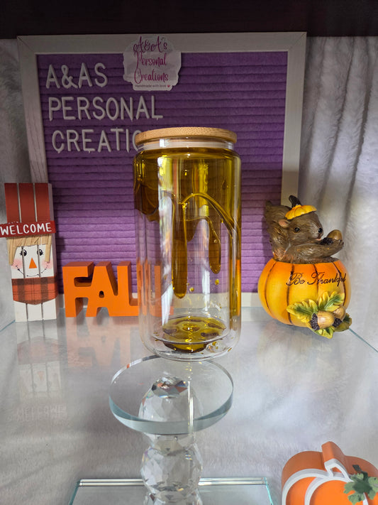 Honey drip glass