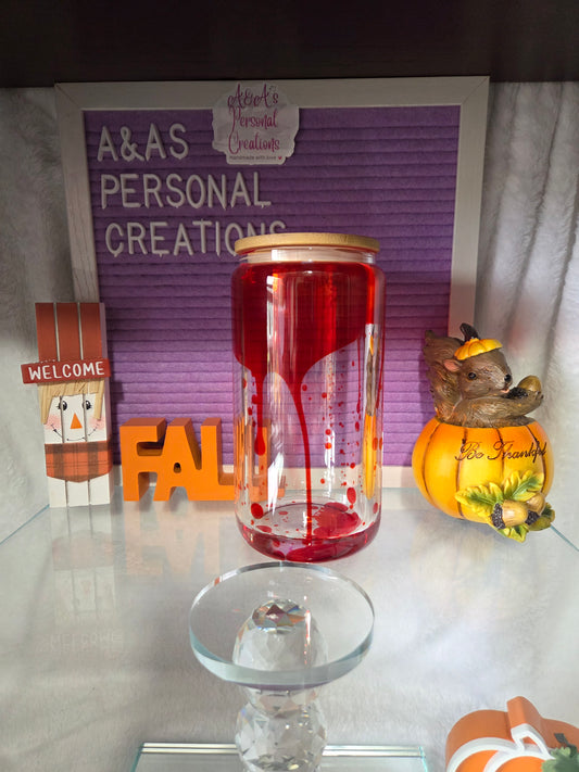 Blood drip glass