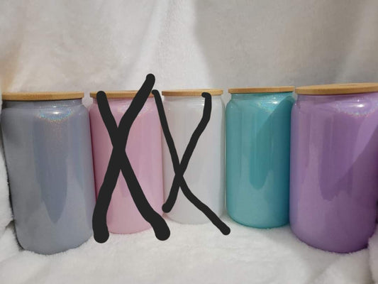 Shimmer glass can